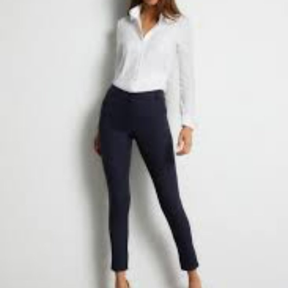 Anatomie Thea Embossed Pant - Art Deco Dots, Navy, Size Small, NWT